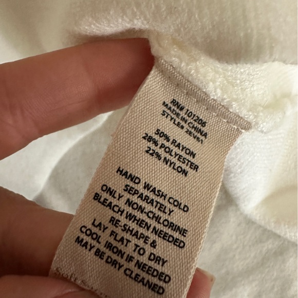 Soft Surroundings NWT Women’s Usonia Zip Sweater Ivory Sz small Cardigan - Picture 5 of 7